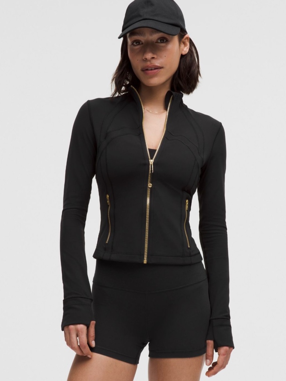 Lululemon Define Cropped Jacket with Gold Hardware